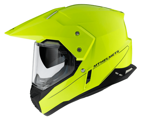 Casco Mt Off Road Synchrony Duo Sport Sv Solid A3 Amarillo Fluor Brillo