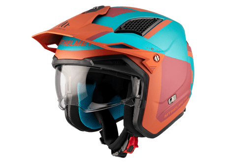 Casco Mt Trial District Sv S Analog D24 Mate Naranja Fluor