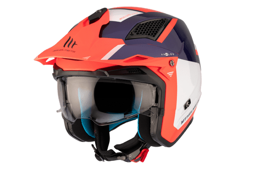 Casco Mt Trial District Sv S Analog D5 Brillo Rojo