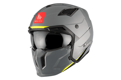 Casco Mt Trial Streetfighter Sv S Solid A22 Gris Brillo