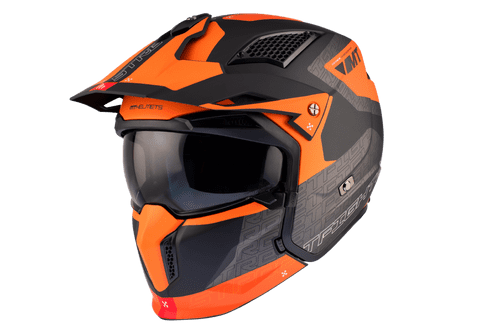 Casco Mt Trial Streetfighter Sv S Totem B4 Mate Naranja