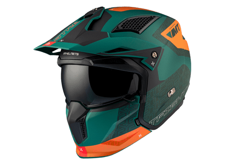 Casco Mt Trial Streetfighter Sv S Totem C6 Mate Verde