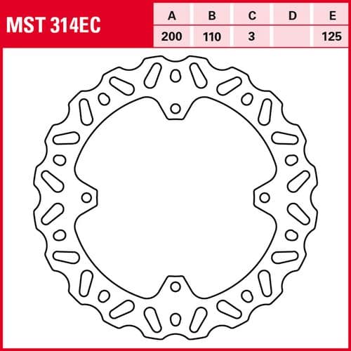 Disco de freno TRW MST 314 EC