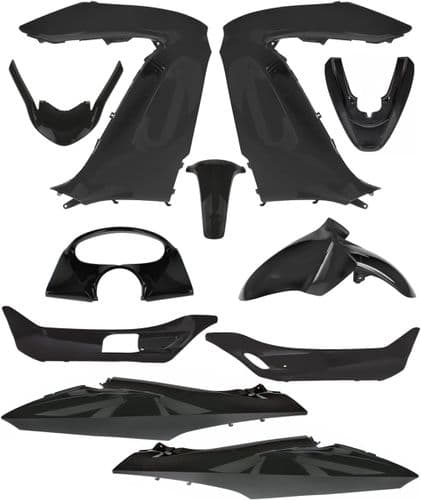 Juego de tapas Honda PCX 125 (2010-2012) Negro Brillo - 11 Piezas