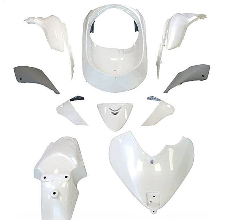 Juego de tapas Honda SH 125 150 (2009-2012) Blanco Brillante - 10 Piezas