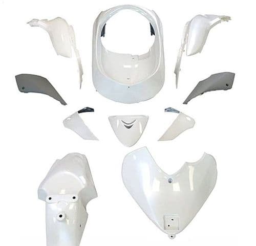 Juego de tapas Honda SH 125 150 (2009-2012) Blanco Brillante - 10 Piezas