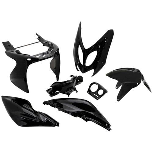 Juego de tapas Yamaha Aerox 50 (1997-2012) Negro Brillante