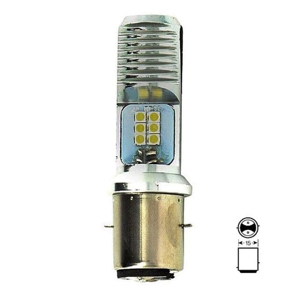 Lámpara 12V 1,5W Led BA20D - Recambios moto online