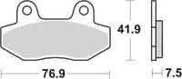 Pastillas de freno delantera Hyosung Comet 125 SYNT