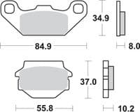 Pastillas de freno delantera Kawasaki KSF Mojave 250 ATV