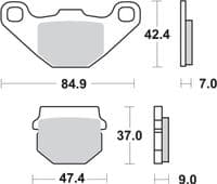 Pastillas de freno delantera Kawasaki KX 80, 125