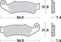 Pastillas de freno delantera Sinterizada Honda CR 125, 250