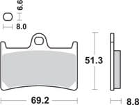 Pastillas de freno Dual Carbon Yamaha Yzf 600 R6
