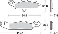 Pastillas de freno Kawasaki KVF 600 - Recambio moto