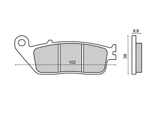 Pastillas de freno Kymco Xciting 400I traseras