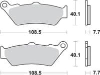 Pastillas de freno SBS compuesto cerámico BMW F 650, Honda CB500 97