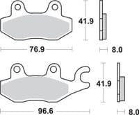 Pastillas de freno SBS compuesto cerámico Kawasaki 250 R Ninja
