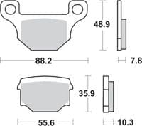 Pastillas de freno SBS compuesto cerámico Suzuki GN 125