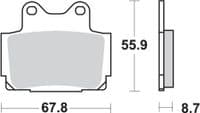 Pastillas de freno SBS compuesto cerámico Yamaha TZR 80, 125,SR 250