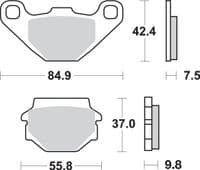 Pastillas de freno SBS P135-HM - Recambios moto