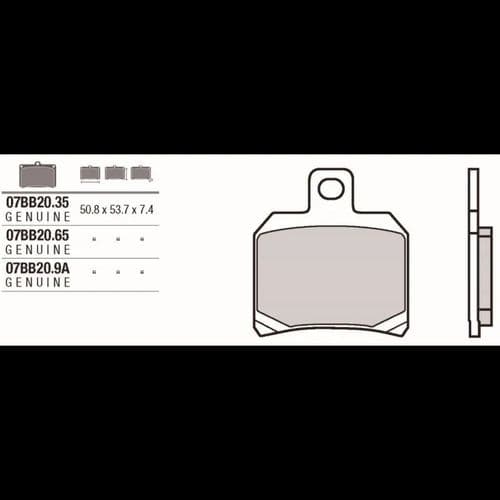 Pastillas de freno sinterizadas Brembo 07BB209A