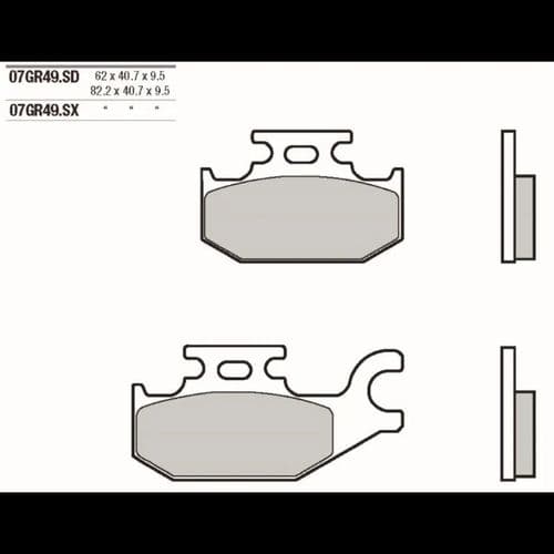 Pastillas de freno sinterizadas de competición Brembo 07GR49SX