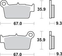 Pastillas de freno trasera Off-Road Yamaha YZ 125