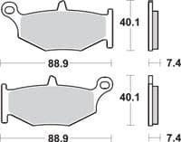 Pastillas de freno trasera Suzuki GSX-R 600, 750