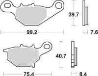 Pastillas de freno trasera Suzuki RM 85, RM 85 L