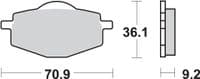 Pastillas de freno trasera Yamaha DT 80 LC, 125 LC,XT 350