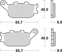 Pastillas de freno traseras Honda CBR 600 F, CBF, Kawasaki, Yamaha, Suzuki
