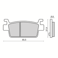 Pastillas freno traseras Kymco AK 550 - Recambio moto