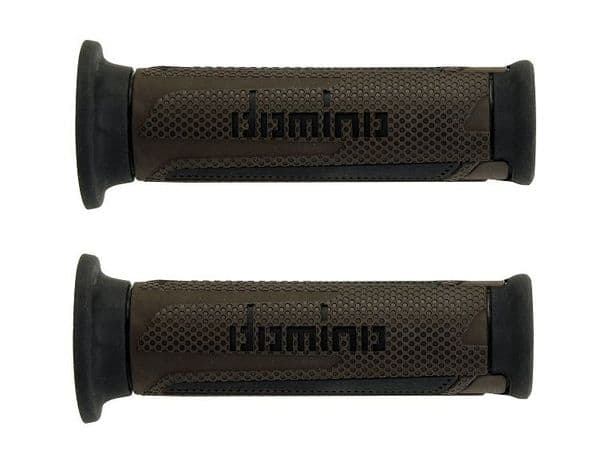 Puños Domino Turismo Marrón-Negro - Recambio moto