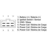 Regulador 12V - Trifase - CC - 6 Fastons - Con Sensor [04172078]