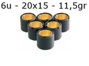 Rodillos Variador 20x15 / 11,50 g (x6) Honda Sh 125, Dylan, Ps, Nes
