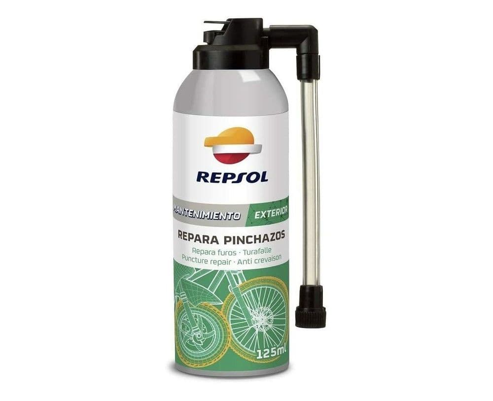 Spray repara pinchazos neumáticos tubeless Repsol 125ml