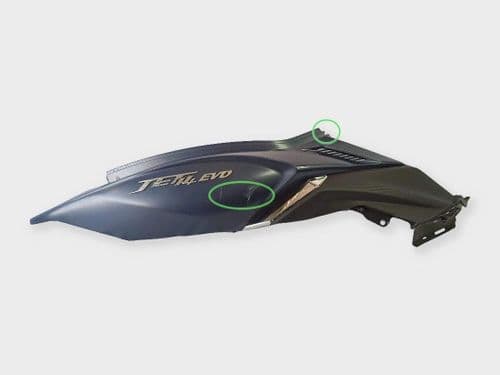 Tapa lateral trasera derecha completa Sym Jet 14 Evo 125 (24-25)