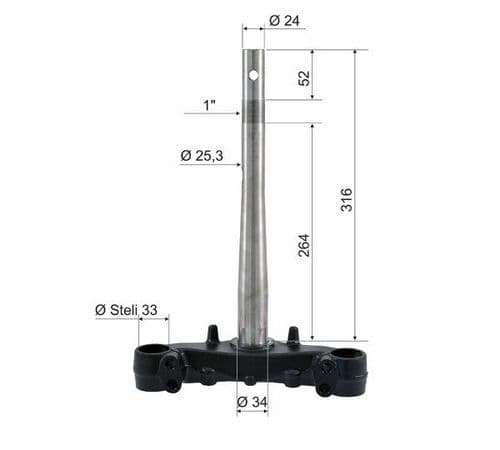 Tija horquilla suspensión Honda Sh 125 150 (2001-2012)