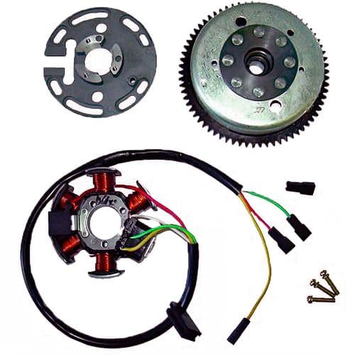 Volante Magnético 6 Polos 12V 85W (Motor Derbi/Piaggio 6 Marchas con arranque eléctrico)