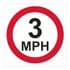 1a - 3 mph sign
