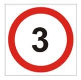 1a - 3 mph sign
