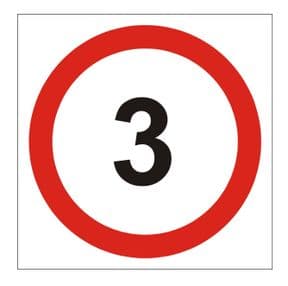 1a - 3 mph sign