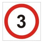 1a - 3 mph sign