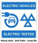 1a - H/duty Electric Vehicles Electric Tested MOT sign