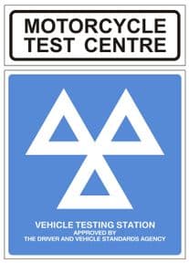 1a - MOT Motorcycle Test Centre Sign