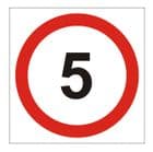 1b - 5 mph sign