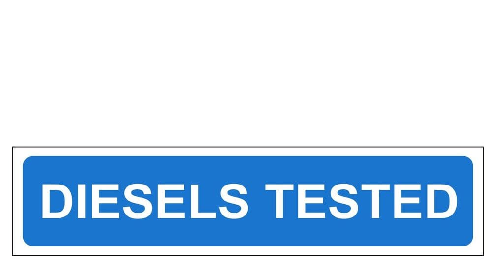 1b - H/duty Official VOSA DVSA Diesels Tested sign