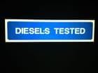 1b - H/duty reflective MOT Diesels Tested sign