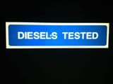 1b - H/duty reflective MOT Diesels Tested sign