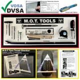 1c - 11 x MOT tools, shadow board & Tyre Tread Checker